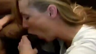 Sexy blonde wife enjoys BBC while husband films