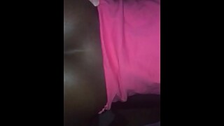 Ebony wife reverse cowgirl