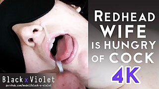 Red head British wife is hungry of cock 4K