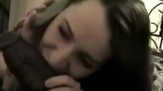 Wife Talks to Husband on the Phone While Sucking BBC